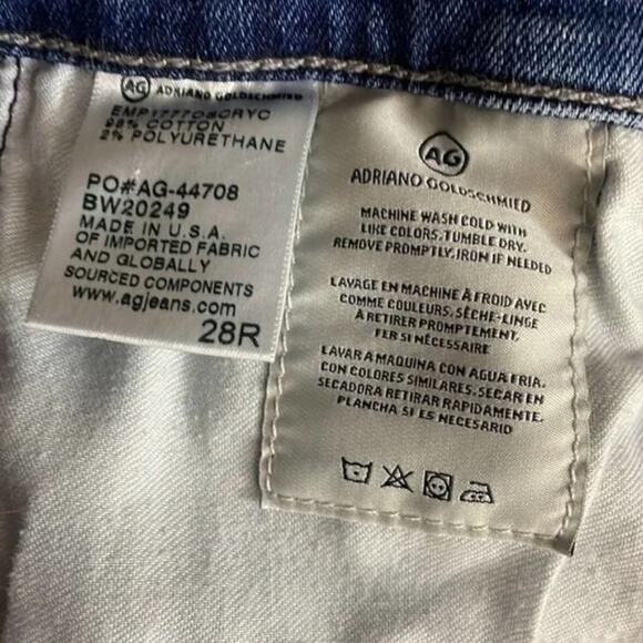 AG Adriano Goldschmied Farrah High-Rise Skinny Crop Medium-Wash Jeans Size 28R - Picture 13 of 16